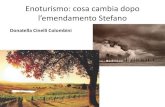 Enoturismo: cosa cambia dopo l’emendamento Stefano · •DEFINIZIONE DI ENOTURISMO –Con i termini enoturismo o turismo del vino si intendono tutte le attività formative e informative
