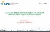 IL PIANO ENERGETICO DELL’UTI CARNIA - · PDF file 2019-04-09 · 7 Consumo di energia sull’intero territorio dei Comuni dell’UTI Carnia per vettore energetico 27,6% 13,9% 9,1%