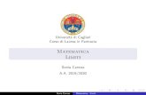 Matematica - Limitisoniacannas.altervista.org/.../10/Lezione_4_Limiti.pdf · Sonia Cannas Matematica - Limiti. Calcolo dei limiti: forme di indeterminazione Per il teorema sulle operazioni