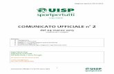 COMUNICATO UFFICIALE n° 2 - UISP...Comunicato ufficiale n 2 del 04 marzo 2015 Coppa Amatori Riviera di Rimini 30 maggio-2 giugno 2015 Svolgimento delle gare : dal 30 maggio (ore 14,30)