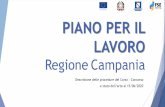 PIANO PER IL LAVORO Regione Campania · 2020-06-17 · Piano per il Lavoro - Regione Campania 8 1.Prova pre-selettiva Test a risposta Multipla: 50 quesiti attitudinali, 30 quesiti
