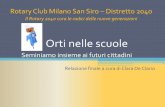 Rotary Club Milano San Siro Distretto 2040 - WordPress.com · 2012-03-04 · •Lontananza della Cascina Rosa- Corso Botanica •Incontri sul cibo per genitori ed educatrici solo