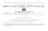 REPUBBLICA ITALIANA BOLLETTINO UFFICIALE · FESR (POR FESR) per la programmazione 2014-2020 e la strategia per una specializzazione intelligente RIS 3 per la Regione Umbria; Visto