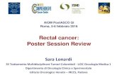 Rectal cancer: Poster Session Sara Lonardi SS Trattamento Multidisciplinare Tumori Colorettali - UOC