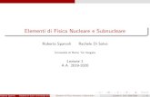 Elementi di Fisica Nucleare e Subnuclearepeople.roma2.infn.it/.../uploads/2013/09/Lezione1.pdf · 2020-03-03 · Lezione 1 A.A. 2019-2020 Roberta Sparvoli Rachele Di Salvo (Universit