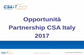 Cloud Security Alliance Italy - Opportunità Partnership CSA Italy … · 2018-05-22 · Italiane, IBM (Softlayer) Progetto SPC Cloud (Lotto 1), il progetto Cloud della PA italiana,