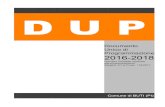 DUP - Buti DUP... · 2016-06-15 · DUP - Documento Unico di Programmazione 2016 - 2018 5 modifica al parametro di riferimento per il contenimento del turn over del personale, misure