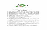 RASSEGNA STAMPA 11-01-2017media.aiom.it/userfiles/files/doc/Notiziario/20170111_Rassegna_stampa.pdfRASSEGNA STAMPA . 11-01-2017 . 1. ANSA Oms, 6mln di morti l'anno per fumo, aumento