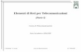 Elementi di Reti per Telecomunicazioni - Area Sistemi Informativihost.uniroma3.it/.../fondamentiTLC/documents/Reti1.pdf · 2014-11-09 · F. Benedetto – G. Giunta Corso di Telecomunicazioni