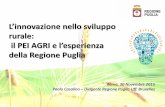 L’innovazione nello sviluppo rurale: il PEI AGRI e l ...SMART PUGLIA 2020 PRIORITA’ 2 – SALUTE DELL ’UOMO E DELL’AMBIENTE Green and blue economy ... p.casalino@regione.puglia.it