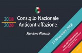 Consiglio Nazionale Anticontraffazione (CNAC) 2018-2019 · convinzione di acquistare un prodotto autentico) in Italia Pari al 4,9% delle vendite totali ... Alibaba, Google, Ebay,