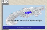 Situazione Tumori in Alto Adige · 2013-03-27 · Title: Kein Folientitel Author: Markus Falk Subject: PL-98.106 Created Date: 3/27/2013 10:50:18 AM