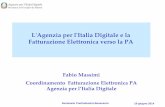 LʹAgenzia per lʹItalia Digitale e la verso la PA · Coordinamento Fatturazione Elettronica PA Agenzia per l’Italia Digitale L ʹ Agenzia per l ʹ Italia Digitale e la Fatturazione