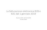 La fatturazione elettronica B2B e B2C dal 1 gennaio 2019 · PDF file 2018-12-03 · Fatturazione elettronica obbligatoria -2 Sono tenuti all’emissione della fattura elettronica i