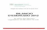 BILANCIO D™ESERCIZIO 2012 · 2013-05-08 · 6,˝71 & ˘ ˆ3 ! 4 ’ 1 $8 2 ... Dati sull’occupazione al 31.12.2012 PERSONALE DIPENDENTE (*) (Conto Annuale) T1 T12 T12 T13 Tipologia