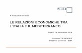 4° Rapporto Annuale - SRM · 4 Positivo il trend delle esportazioni verso l’Area Med Export Italiano verso Area Med: 29,1 mld di € al 2013 (+2,5% sul 2012 e +107% sul 2001).