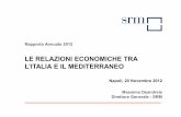 Rapporto Annuale 2012 · Rapporto Annuale 2012 LE RELAZIONI ECONOMICHE TRA L’ITALIA E IL MEDITERRANEO ... 55% tra il 2001 ed il 2011. ... Fonte: elaborazione SRM su dati Istat.
