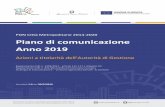 Piano di comunicazione Anno 2019 - Pon Metro · Piano di comunicazione Anno 2019 Azioni a titolarità dell’Autorità di Gestione Regolamento (UE) n. 1303/2013 - articoli 115-117