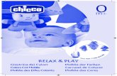 RELAX & PLAY · (1) Giostrina Elettronica La Giostrina dei Colori accompagna il bambino dalla nascita, offrendo tre diverse modalità di utilizzo: Relax, Play e Luce-notte. L’allegro