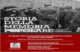 STORIA DELLA MEMORIA POPOLARE - raccontarsiraccontando · 2014-12-01 · Il 17 aprile 1944 nell’allora borgata del Quadraro Vecchio di Roma e zone limitrofe, per mano dei reparti