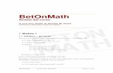 BetOnMath - Home | I.S.I.S.S. Domenico Sartor · 2016-09-01 · Assioma 2: L’evento certo ha probabilit a uguale a 1. L’evento impossibile ha probabilit a uguale a 0. Inoltre