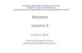 Statistica Lezione 5magnani/pdf/inf_2_anno_inferenza.pdfStatistica Lezione 5 a.a 2011-2012 Dott.ssa Daniela Ferrante daniela.ferrante@med.unipmn.it Università degli Studi del Piemonte