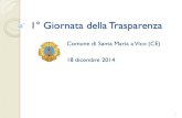 1° Giornata della Trasparenza - Santa Maria a Vico · 1° Giornata della Trasparenza Comune di Santa Maria a Vico (CE) 18 dicembre 2014 1 . ... pubbliche anche a garanzia della legalità