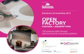 Domenica 29 novembre 2015 open factory · aprire al grande pubblico un centinaio di imprese del territorio delle Venezie, per raccontarne la storia, svelarne i segreti e costruire
