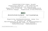 RASSEGNA STAMPA - Autostrade Siciliane€¦ · effettuare dal 15 maggio del 2013, e che senza dubbio servirà a decongestionare il traffico nel Sud ... Gazzetta del Sud On Line-1998-2012-