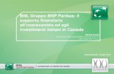 BNL Gruppo BNP Paribas: il supporto finanziario · 2020. 7. 7. · BNPP Canada Corporate and Investment Banking è una delle più forti presenze bancarie straniere nel paese in grado