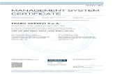 MANAGEMENT SYSTEM CERTIFICATE...2017/10/17  · CERTIFICATE Certificato no./Certificate No.: CERT-05081-99-AQ-MIL-SINCERT Data prima emissione/Initial date: 20 ottobre 1999 Validità:/Valid: