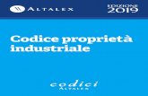 Codice della proprietà industriale · Unione di Parigi per la protezione della proprietà industriale, né della Organizzazione mondiale del commercio, né, per quanto at-tiene alle