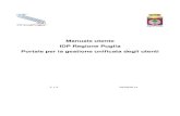 manuale utente 1.2 - comune.toritto.ba.it · Manuale Utente IDP Regione Puglia V 1.2 14 documento di identità in corso di validità Tessera Sanitaria (TS) stampa generata all’atto