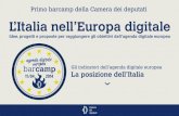 Primo barcamp della Camera dei deputati L’Italia nell ... · ITALIA EUROPA LIVELLO DI CONOSCENZA DEL COMPUTER (2012) CONOSCENZE INFORMATICHE barcamp fonte: Eurostat 0% 5% 10% 15%
