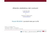Atlante statistico dei comuni - Gestionale ForumPA · Progetto “Informazione statistica territoriale e settoriale per le politiche di coesione 2014-2020” PON Governance e capacità