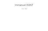 Immanuel KANT · La domanda che si fa Kant a questo punto è questa: Esistono Giudizi sintetici a priori? Che aggiugnono qualche cosa al soggetto Validi necessariamente e sganciati
