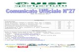 Del 29 Marzo 2017 - UISP · Del 29 Marzo 2017 SOMMARIO Organigramma Pag. 2 Girone Eccellenza: risultati 7^ giornata-class. gen. e completa Pag. 3-4 Girone Promozione: risultati 7^