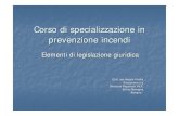 Corso di specializzazione in prevenzione incendi 818/Dottssa Vinella Corso... · In materia di prevenzione incendi sui luoghi di lavoro (c.p., D. Lgs. 81/2008, altre norme di settore)