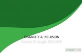 DISABILITY & INCLUSION - AIDP · Disability & Inclusion: impatto DGR RL 90/2018 • La validazione della competenza indipendente da parte della Giunta regionale ligure in DGR 90/2018