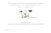 112° Congresso della Società Botanica Italiana · Special session organized in collaboration with “Gruppo di Lavoro per gli Orti Botanici e i Giardini storici della SBI” and