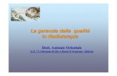 La garanzia della qualità in Radioterapiamastermediradio.sa.infn.it/Slide/Orientale/QCNAPOLI.pdf · Assicurazione di qualità (Q.A.) in Radioterapia L’insieme delle fasi operative