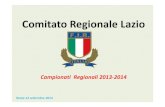 Comitato Regionale Lazio · 2013. 9. 13. · Gironi Regionali/Interregionali per la s.s. 2014 -2015 La 7 aclassificata del Girone Elite disputerà uno spareggio, con partite di andata