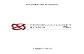 1 luglio 2019 - Federmanager Roma · dati in chiaroscuro espressi dal rapporto Bankitalia e della recrudescenza del dibattito politico sulle sorti di Roma. "Gli obiettivi da perseguire