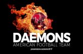 Presentazione DAE 2017 - daemonsfootball.com DAE 2017.pdf · ragazzi una meravigliosa offerta sportiva, di amici-zia e di sana com-petizione. JUNIOR TEAM. Flag Football e Tackle Football