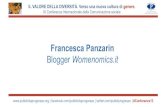 Francesca Panzarin · Blogger Womenomics.it IL VALORE DELLA DIVERSITÀ. Verso una nuova cultura di genere. IX Conferenza Internazionale della Comunicazione sociale Informazione Web