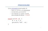 PROCEDURE - unibo.itlia.disi.unibo.it/Courses/InfoChim1112/lucidi/11-parametrixIndirizzo.pdf · i valori di due variabili intere Specifica: Dette A e B le due variabili, ci si può
