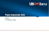 Piano Industriale 2022 - UBI Banca Piano... · 2020. 2. 17. · MIL-6102SJ -18022020-123184/DF 2 Conclusioni: un piano realistico basato su ipotesi conservative Agenda UBI 2022: una