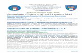 Federazione Italiana Giuoco Calcio Lega Nazionale .... -cu37 2019-2020.pdf · Comunicato Ufficiale n. 37 del 31 ottobre 2019 COMUNICAZIONI DEL COMITATO REGIONALE CAMPANIA ORARIO FEDERALE