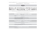 BOLLETTINO UFFICIALE DELLA REGIONE CALABRIA · Poste Italiane - Spedizione in a.p. Tab. “D” Aut. DCO/DC - CZ/038/2003 valida dal 4 febbraio 2003 Parte III Anno XXXIV N. 43 REPUBBLICA