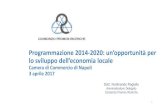Programmazione 2014-2020: un’opportunità per lo sviluppo ... · Programmazione 2014-2020: un’opportunità per lo sviluppo dell’economia locale Camera di Commercio di Napoli